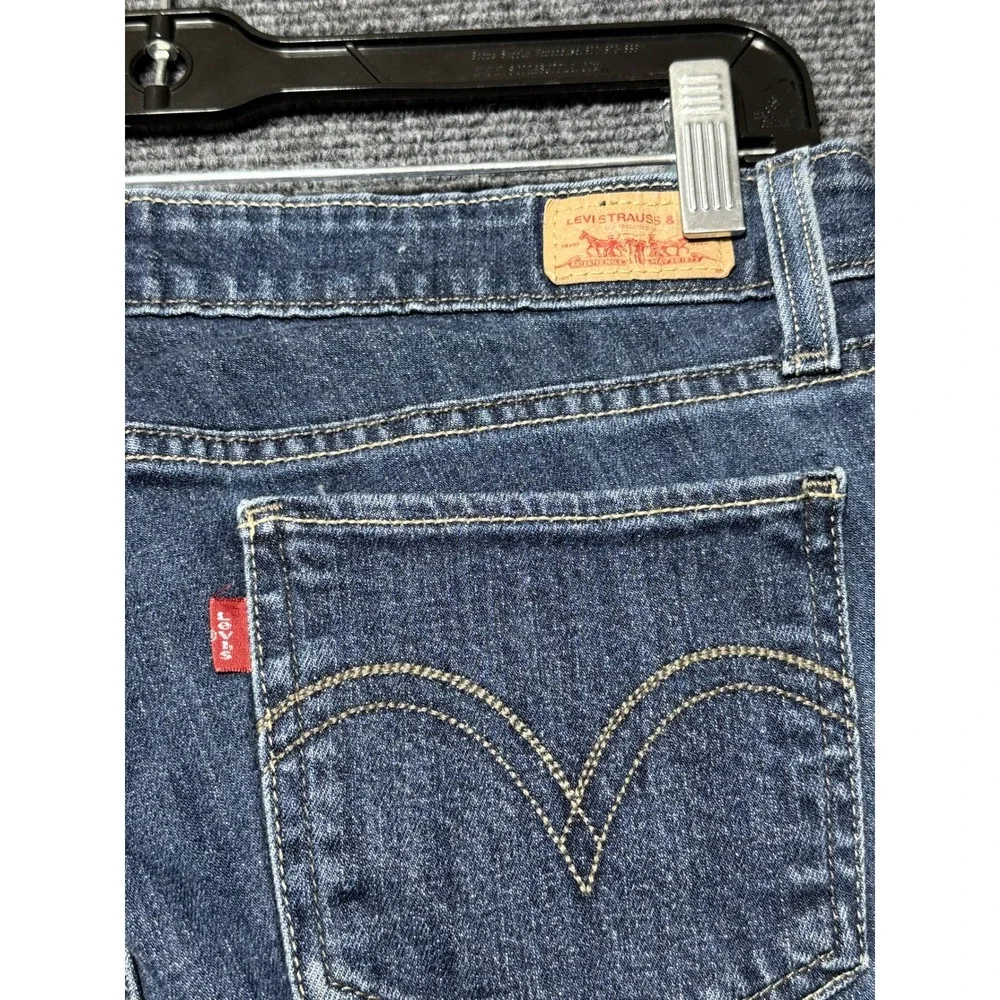 Levi's 524 Too Superlow Jeans Womens 7 Medium Blue Excellent Denim Stretch